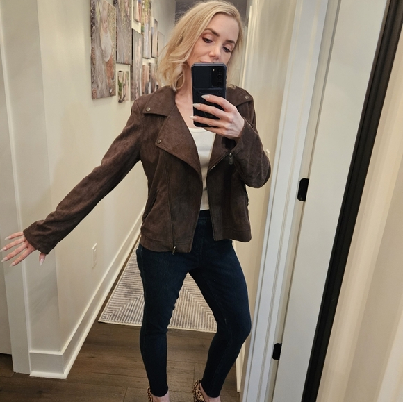 Lulus Lush Greigh Suede Women's Jacket - Size M - Picture 6 of 15